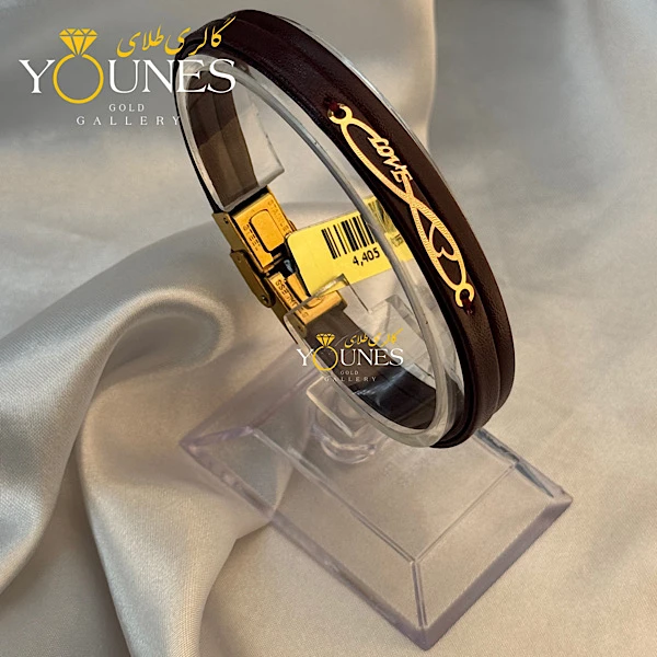 دستبند طلا چرم بینهایت L117